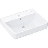 Hansgrohe Xanuia Q Aufsatzwaschtisch, mit Hahnloch, mit Überlauf, geschliffen, weiß