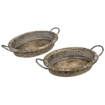 Formano Tablett 2er Set Antikgold