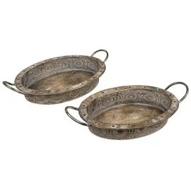 Formano Tablett 2er Set Antikgold