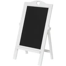 Proregal Werbetafel 66x39x33cm Weiß lackiert Dekotafel