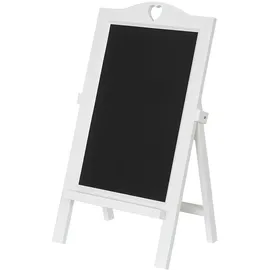 Proregal Werbetafel 66x39x33cm Weiß lackiert Dekotafel