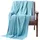 Homescapes Strickdecke 130 x 170 cm Hellblau