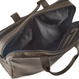 Harbour 2nd City Lights Aktentasche Leder 40 cm Laptopfach grau