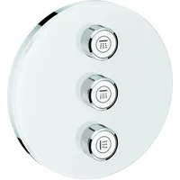 Grohe Grohtherm SmartControl Kontrollfeld mit 3 Ventilen moon white