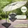 TRESKO Ampelschirm Ø 350 cm Beige