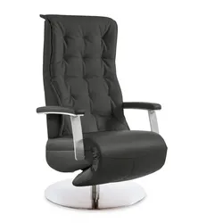 Segmüller Werkstätten Sessel Comforte Uno Anzio C4 Leder Schwarz