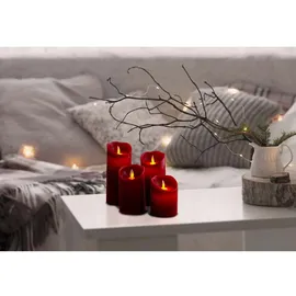 NÄVE LED-Kerzen 4er-Set Flamme schwingend