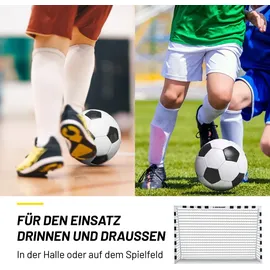 Dunlop Fußballtor Schwarz/Weiß 300 x 200 x 90 cm