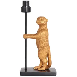 Steinhauer Erdmännchen Tischlampe Gold Schwarz