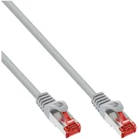 InLine Patchkabel, S/FTP (PiMf), Cat.6, 250MHz, PVC, Kupfer, grau, 3m