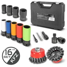 STAHLWERK Radnaben-Service und Felgen-Demontage-Set 16-tlg.