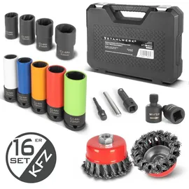 STAHLWERK Radnaben-Service und Felgen-Demontage-Set 16-tlg.