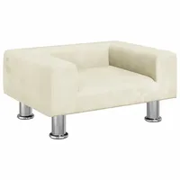 Kindersofa Creme 50x40x26,5 cm Samt - Creme