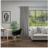 Neutex for you! Vorhang Linessa (1 St), verdeckte Schlaufen, blickdicht, Jacquard, Schal mit verdeckten Schlaufen, Breite 137 cm, nach Maß grau 137 cm x 135 cm