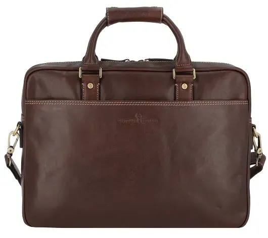 Castelijn & Beerens Verona Aktentasche RFID Leder 41 cm Laptopfach  braun