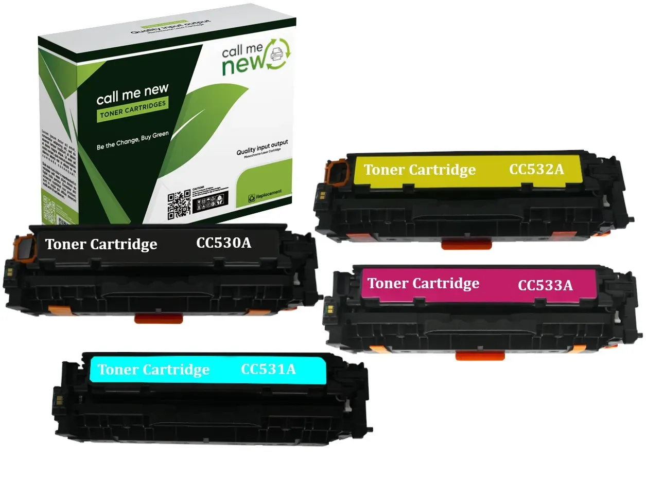 Callmenew Toner CC530-3A 304A 4er SET für HP Color LaserJet CP2025 CM2320