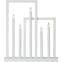 Star Trading Kerzenleuchter Frame Holz Weiß