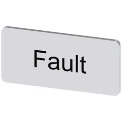 Siemens 3SU19000AC810EC0 Bezeichnungsschild 12, 5x27mm, Schild silber, Beschriftung: Fault - 10 Stück