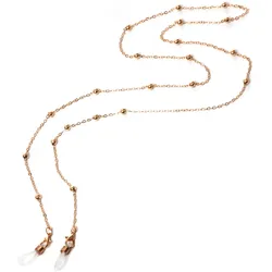 Brillenkette FIRETTI "mit kleinen Kugelelementen", gelb (gelbgoldfarben, transparent), Tragebänder, DamenL:78cm, Metall, Gummi, L:78cm