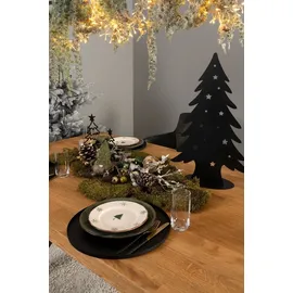 Kaemingk Tablett Aus Eisen matt Schwarz Ø 35 cm