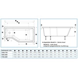 Ottofond Cello Raumsparbadewanne 80 x 160 cm (979101)