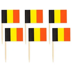 50 Flaggen Deko Picker Belgien