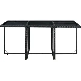 vidaXL Garten-Essgruppe 11-tlg. schwarz 46379