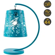 Light & More LED Solartischleuchte Laterne blau