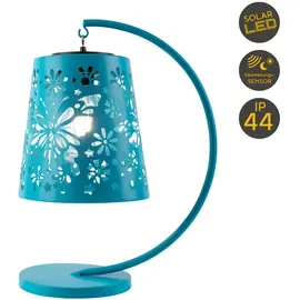 Light & More LED Solartischleuchte Laterne blau