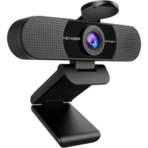 eMeet Full HD Webcam - C960 1080P Webcam mit Objektivabdeckung & Dual Mikrofon