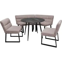 Hti-Living HTI-Living, Esstisch, Sitzgruppe Liron Tisch, 2 Bänke und