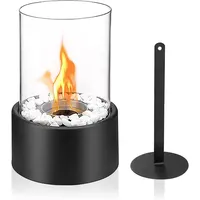 Bioethanol-Kamine Tischkamin Ethanol Kamin Indoor und Outdoor Bioethanolkamin mit Deko Steinen standkamin Bioethanol Terrassenfeuer (TYP A) HENGMEI