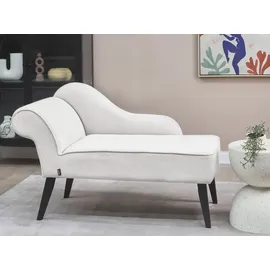 Beliani Chaiselongue Biarritz Polyester 118 x 77 x 60 cm Weiß/Schwarz