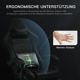 GTPLAYER Gaming-Stuhl Kunstleder Grün