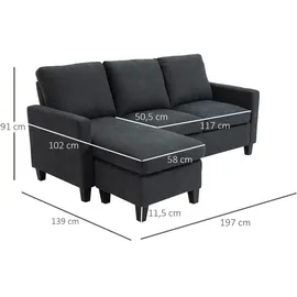Homcom Ecksofa L-Form
