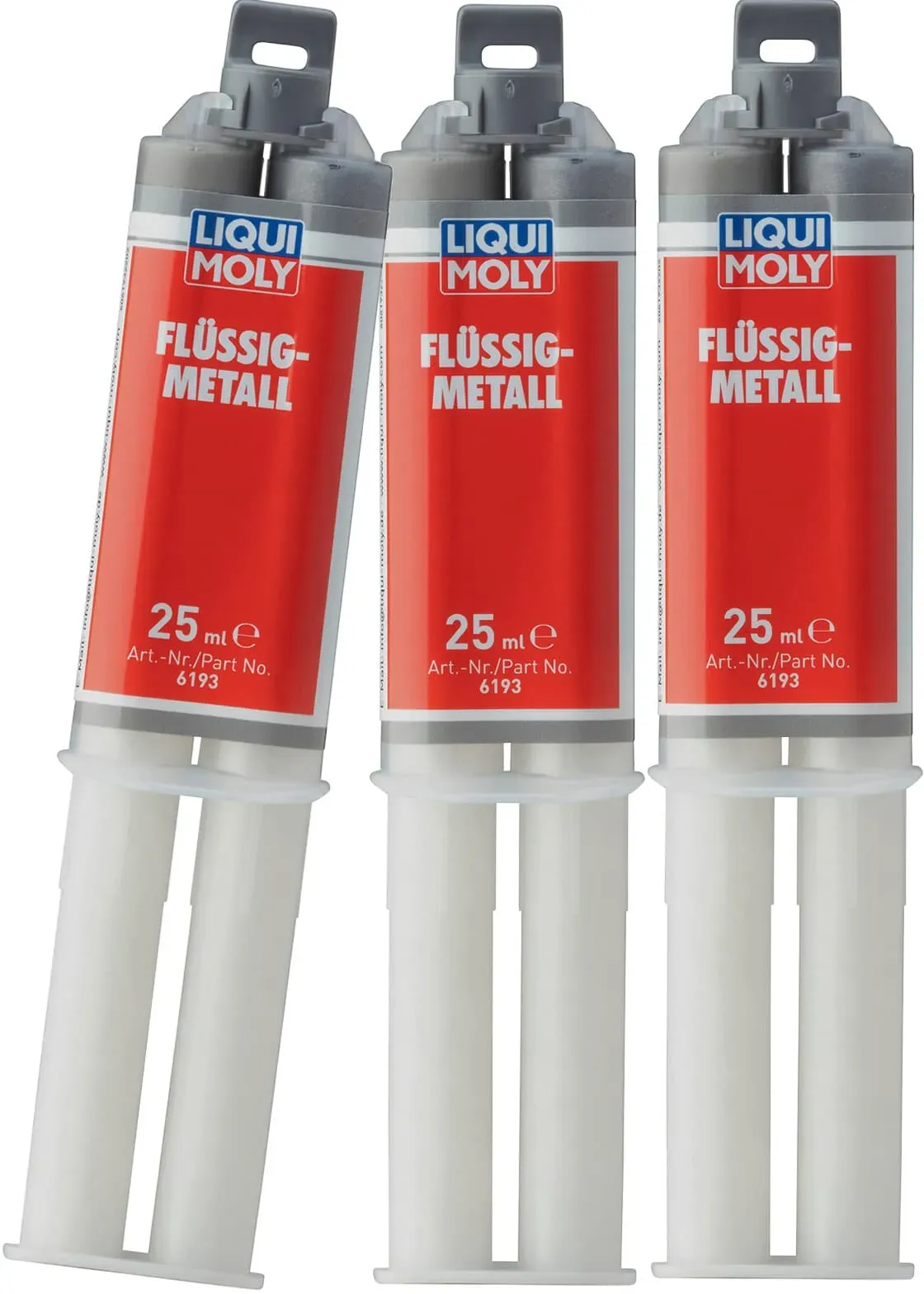 3x 25ml Liqui Moly Flüssig-metall 2-komponenten Epoxy-kleber Blisterpack: