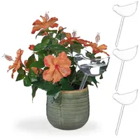 Relaxdays Bewässerungskugel Vogel 8 x 200 ml transparent