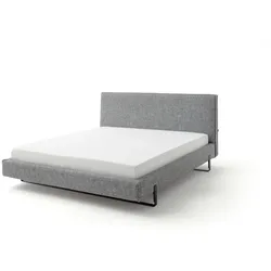 Meise Möbel LA Gomera Polsterbett schwarz/weiß mit schwarzen Metallkufen - Braun
