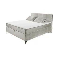 Boxspringbett  Navarra ¦ grau ¦ Maße (cm): B: 183 H: 113