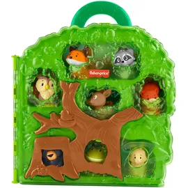 Mattel Europa B.V. Fisher-Price Little People Waldfreunde Tragekoffer, Spielset mit Figuren, 9-teilig