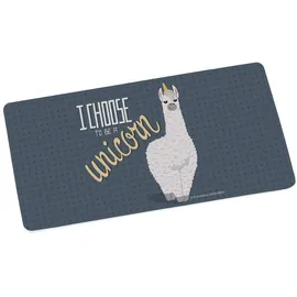 Gedalabels infinite by GEDA LABELS (INFKH) 12013 Lama I Choose blau Brotbrett, Frühstücksbrett, Mehrfarbig