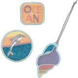 Lässig Anhänger und Patches Set 3tlg. Dolphin Ocean Edition