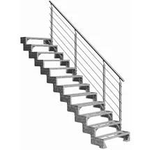 DOLLE Außentreppe Gardentop 216-264 cm Aluminium