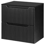 [en.casa] Waschtischunterschrank Skelbolu 60x60x40 cm Schwarz [en.casa]