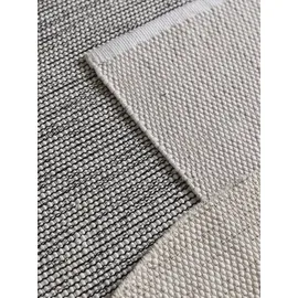 benuta Teppich Wohnzimmer Baumwollteppich Ron Beige/Schwarz ø 240 cm rund Wohnzimmerteppich Baumwolle - Beige/Schwarz