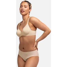 DORINA Lindsay Bügel-BH ohne Polsterung – Vollständige Abdeckung, Vorgeformte Cups, Weicher Mikrostoff, Verstellbare Träger für ganztägigen Komfort, Beige