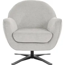 Andas Drehsessel »Stavre, Loungesessel mit Drehfunktion« in moderner Optik, mit elegantem Drehfuß silberfarben