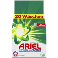 Ariel Vollwaschmittel 20 WL 1200g Schnell Auflösend gegen Pulverrückstände