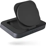 Zen ZENS Nightstand Charger - Kabelloses Ladegerät + AC-Netzteil - 15 Watt, - Apple Fast Charge - Schwarz