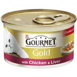 Gourmet Gold Chicken & Liver in Gravy (85g) - Packung mit 6